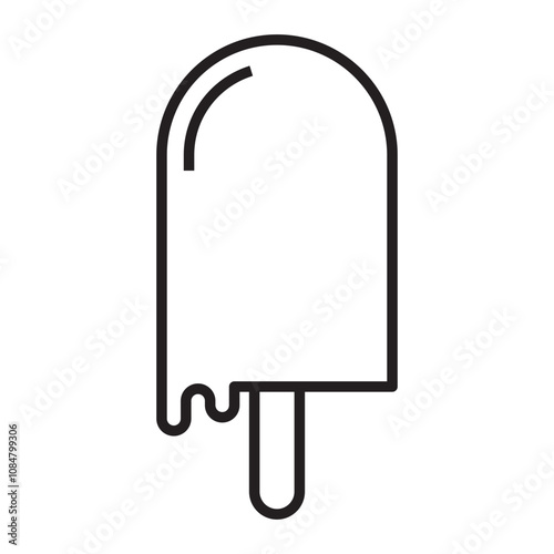 Ice Cream Popsicle line icon.