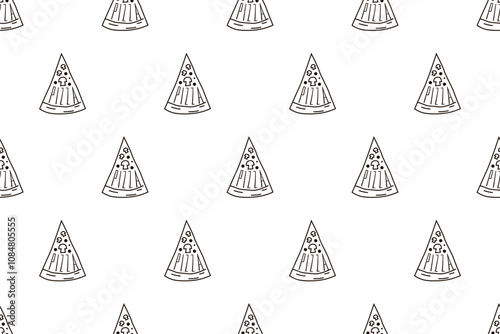 Pizza seamless pattern background