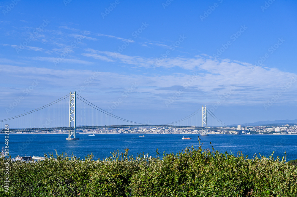 日本兵庫の明石海峡大橋