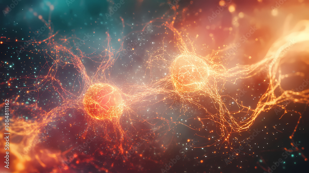 Brain neurons insight conceptual abstract with glowing synaptic connections and futuristic energy sparks. Epiphany. Illustration Brain neurons insight conceptual abstract with glowing synaptic connections and futuristic energy sparks. Epiphany. Illustration