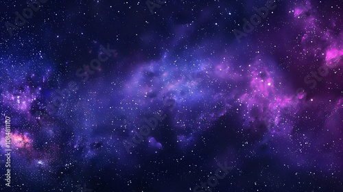 Wallpaper Mural Cosmic Nebula with Scattered Stars in a Vibrant Purple and Blue Hues, Creating a Dreamy Space Background Torontodigital.ca
