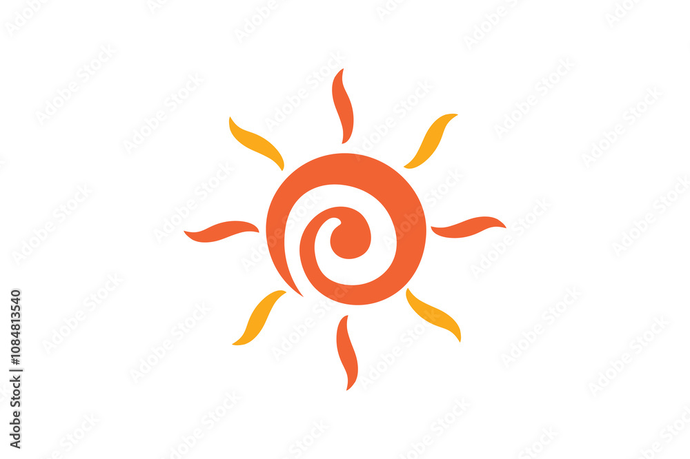 Sun abstract logo design vector Sun abstract logo design vector