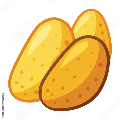 Potato Wedges vector illustration isolated on a white background