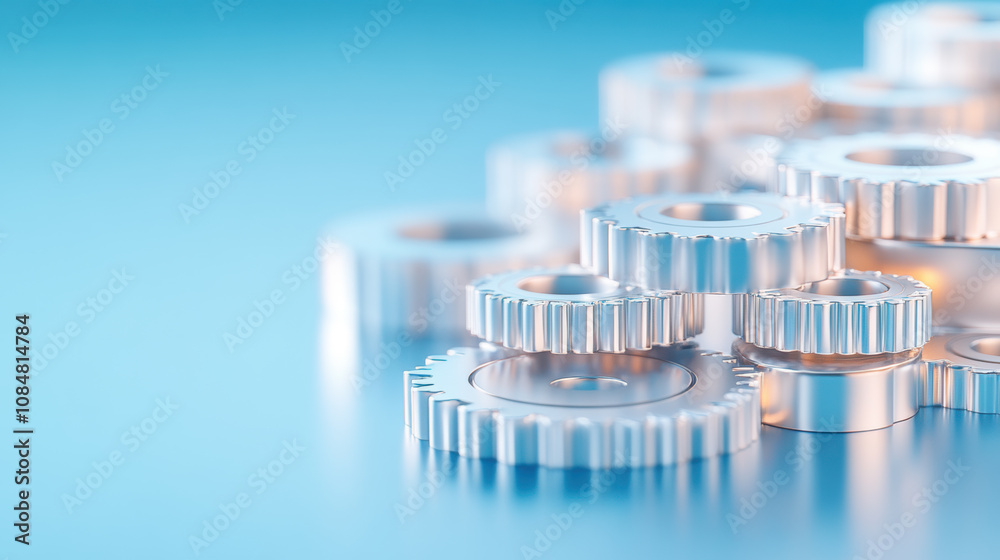 Industrial Pipes with Silver Metallic Objects Industrial Pipes with Silver Metallic Objects