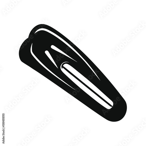 Hair clip vector silhouette