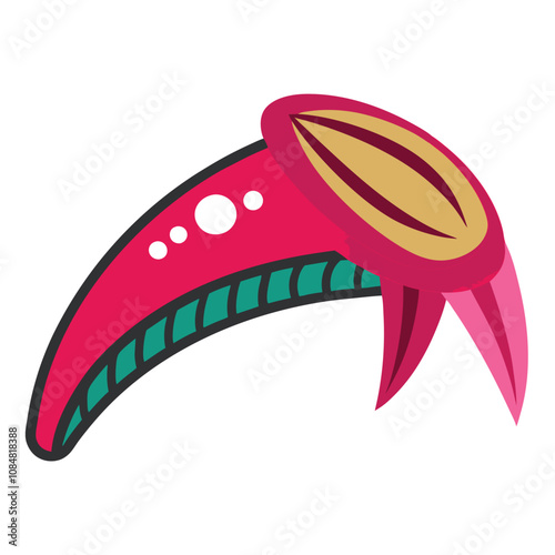 Hair clip vector illustration isolated on a white background