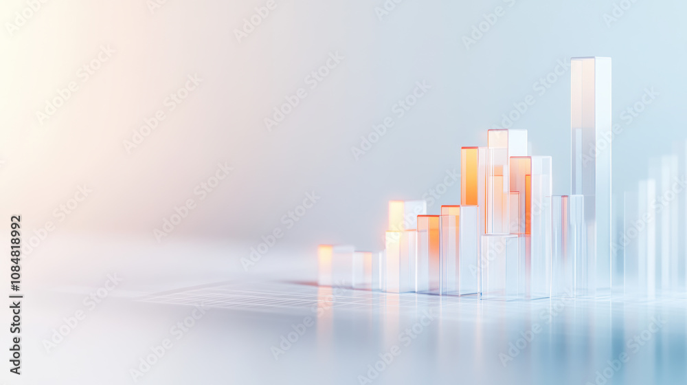 White Bar Charts for Business Growth Analysis White Bar Charts for Business Growth Analysis
