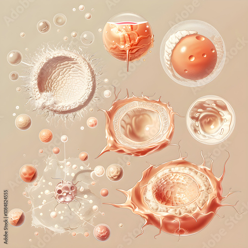 Detailed Pictorial Representation of the Stages of Oocyte Development photo