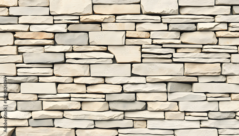 Fototapeta premium modern pattern of real stone wall, watercolor
