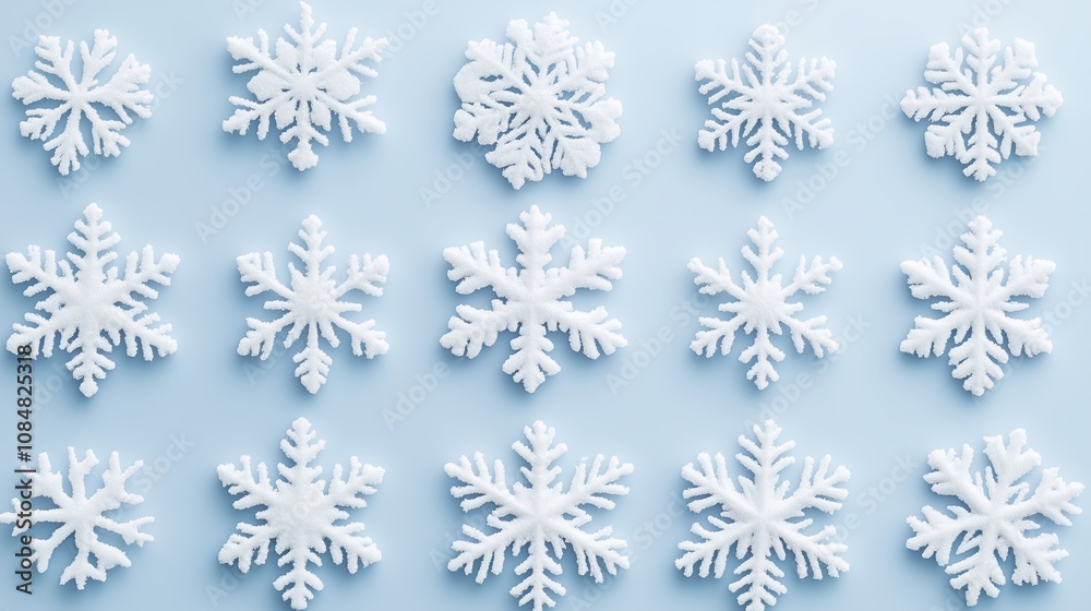 雪の結晶と白い壁紙