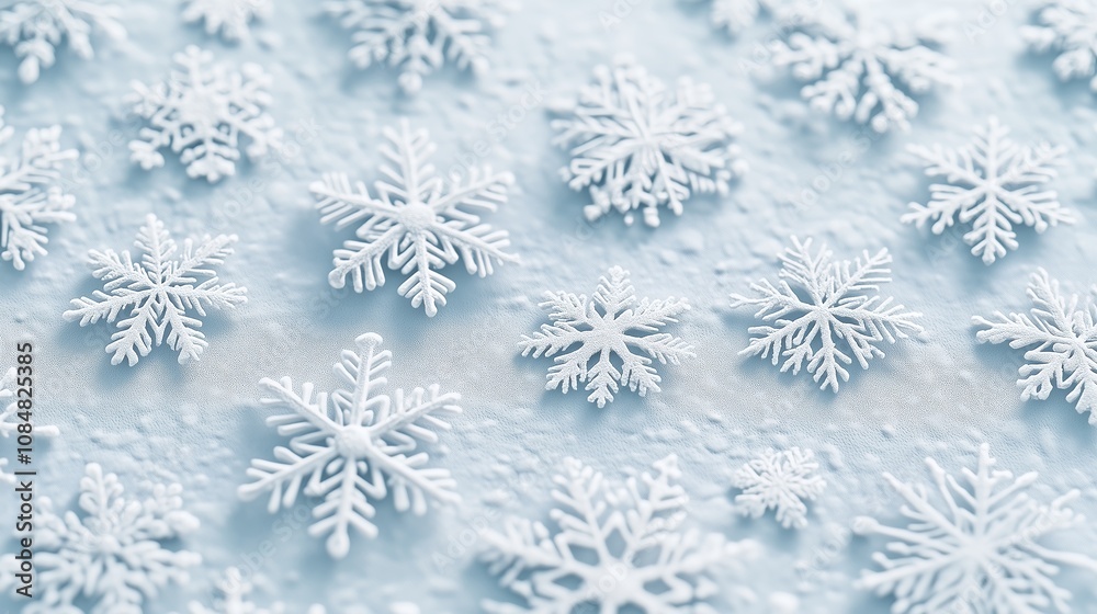 雪の結晶と白い壁紙 雪の結晶と白い壁紙