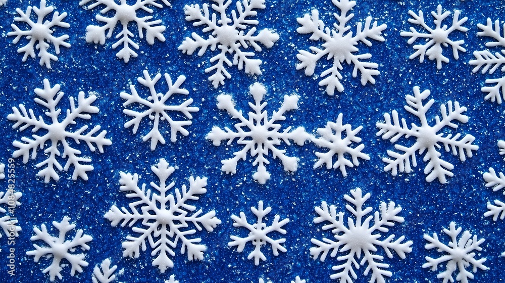 雪の結晶と白い壁紙 雪の結晶と白い壁紙