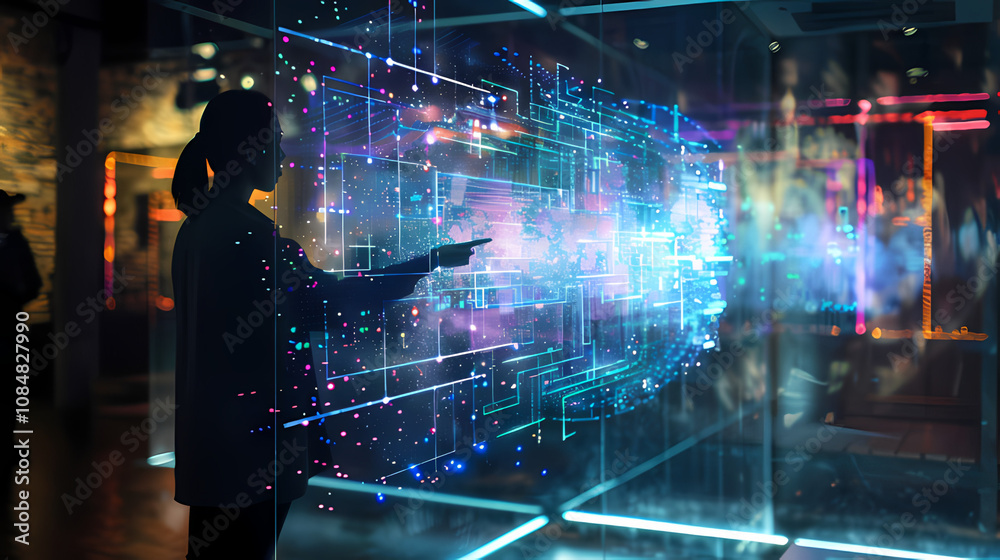 holographic display of data analystices holographic display of data analystices