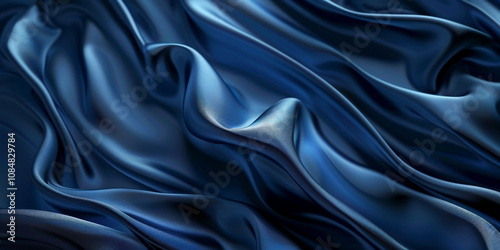 A blue and black abstract painting of a black and blue abstract 