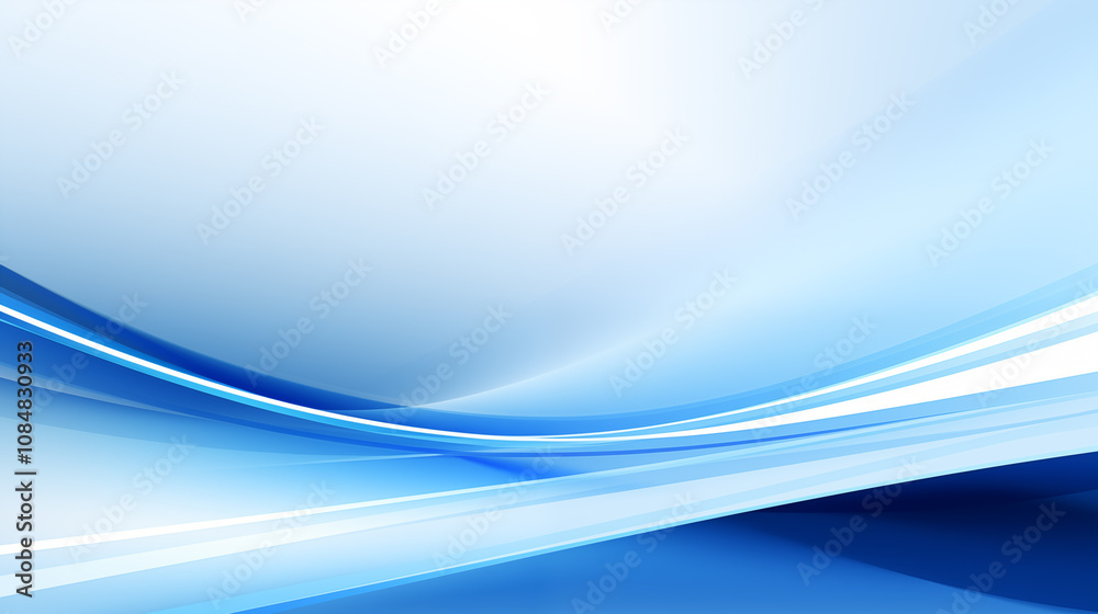 Naklejka premium Abstract blue wave curve business background