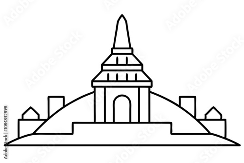 Famous Landmark | isolated vector illustration on white background