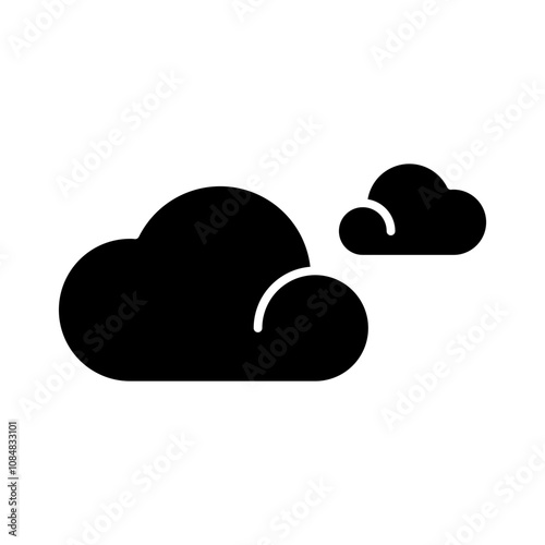 cloud winter solid icon