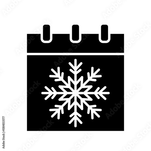 winter season solid icon