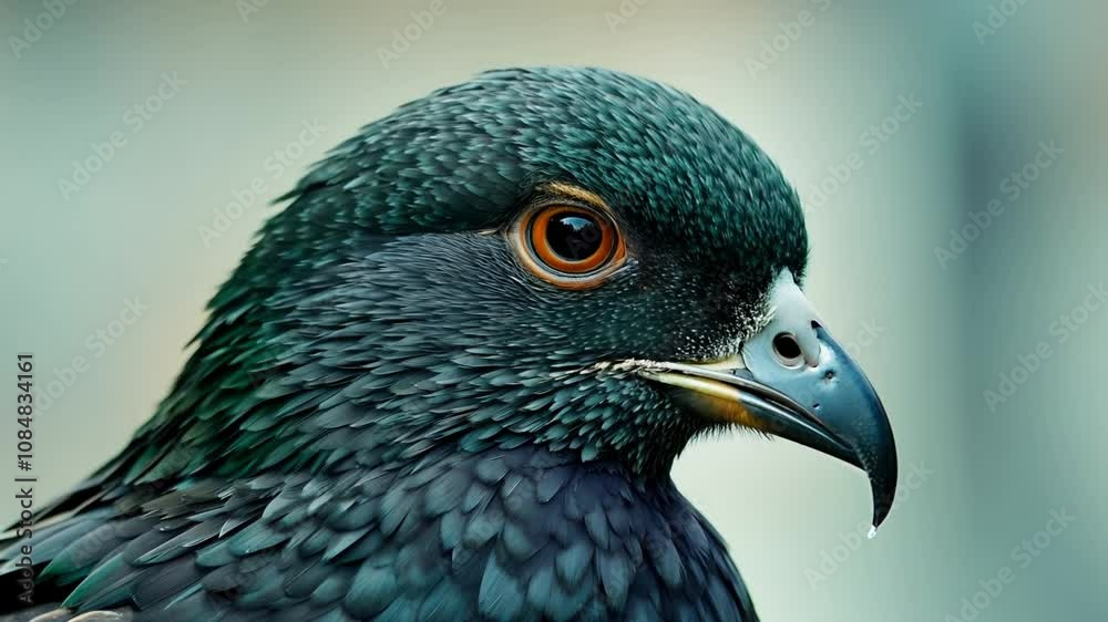 Metallic green pigeon posing with its head turned Metallic green pigeon posing with its head turned
