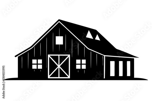 Rustic Barn | isolated vector illustration on white background