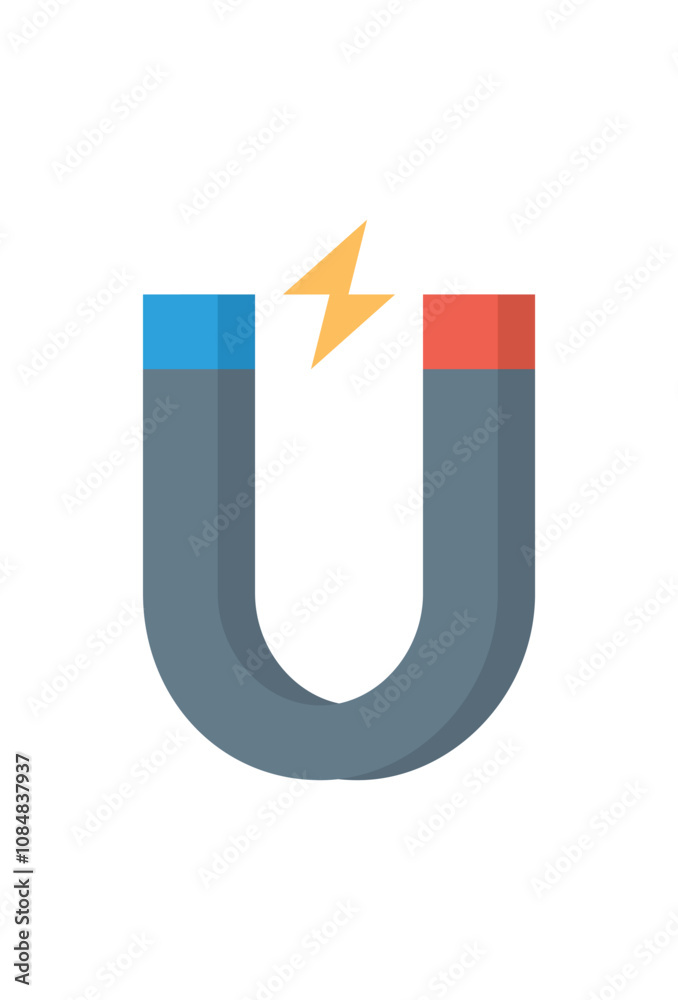 u magnet icon for electric attraction. science learning u magnet icon for electric attraction. science learning