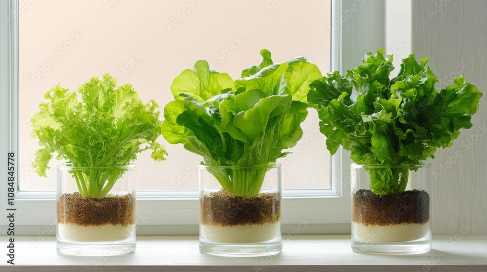 Fresh parsley in a glass vase, ready to add flavor to your favorite dish Fresh parsley in a glass vase, ready to add flavor to your favorite dish