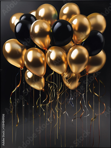 ballooons and streamers - AI photo