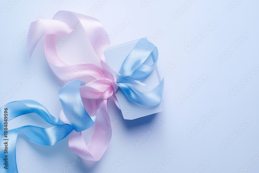 Delicate Pastel Gift Box with Ribbons Delicate Pastel Gift Box with Ribbons