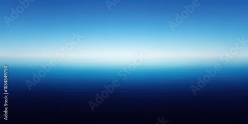 Serene Ocean Horizon A Gradient of Blues from Sky to Deep Sea