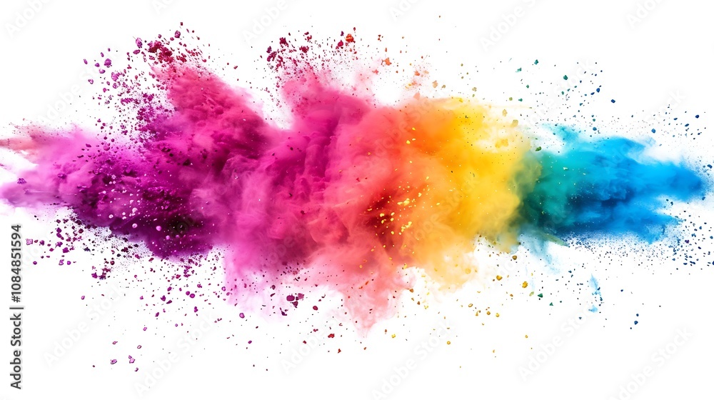 A vibrant explosion of colorful powder, representing creativity and energy. A vibrant explosion of colorful powder, representing creativity and energy.