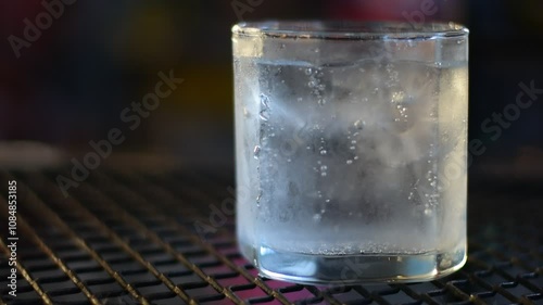 glass of water on table