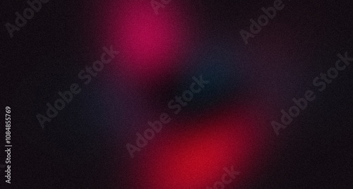 Abstract glowing color flow grainy background. Dark black pink magenta blue color wave noisy shaped, vibrant and bright colors, noise texture backdrop design