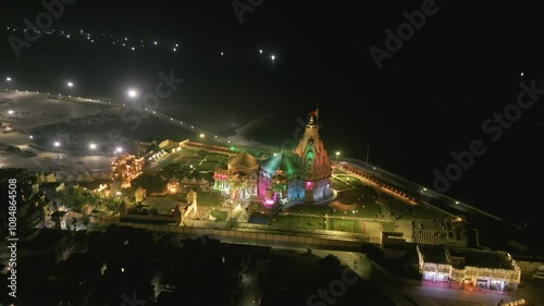 Temples of Lord Shiva, Indian Temple Architecture, Somnath Temple Aerial view photo