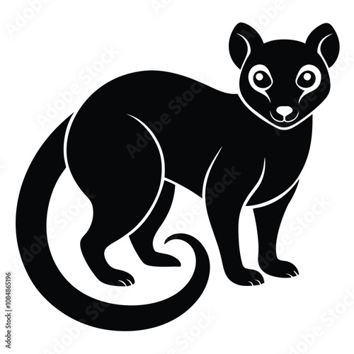 Solid color Kinkajou animal vector design