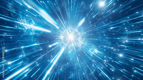 Blue background full of speed