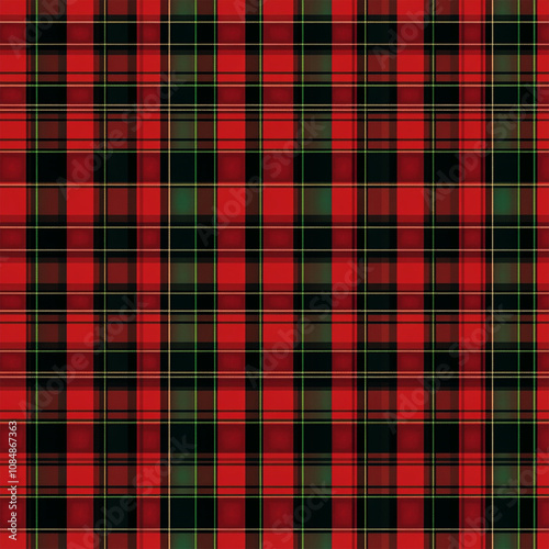 Christmas Plaid Digital Paper, Christmas Design