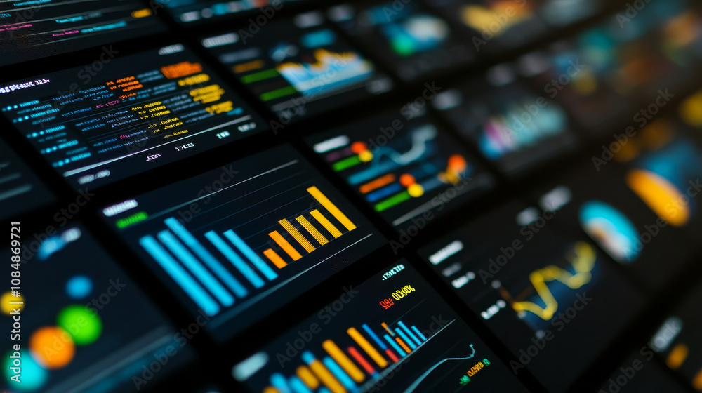 Analytics icons embedded in a reporting software interface, helping users interpret performance data easily Analytics icons embedded in a reporting software interface, helping users interpret performance data easily