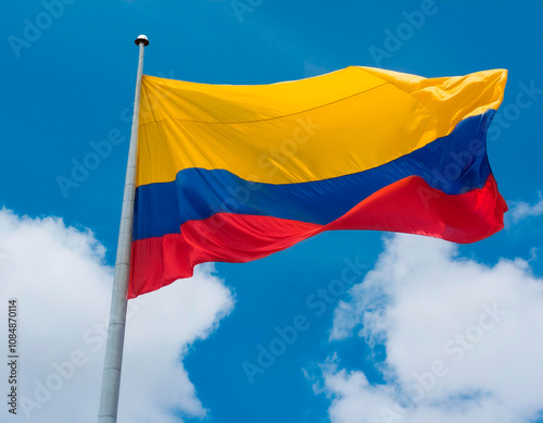 Wallpaper Mural Bandera de Colombia, al viento.	 Torontodigital.ca