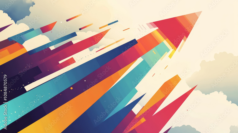 Obraz premium Craft eye-catching cutting-edge business graphics that convey leadership, strategy, and competitive advantage in a professional aesthetic
