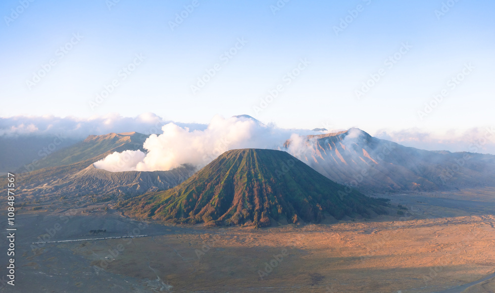 The beauty of mount bromo in the morning The beauty of mount bromo in the morning