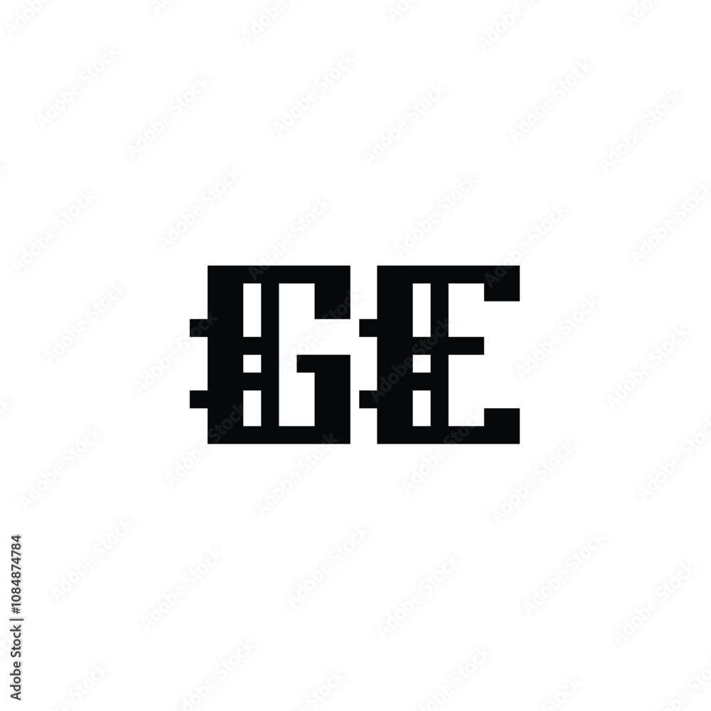 GE monogram logo design letter text name symbol monochrome logotype alphabet character simple logo GE monogram logo design letter text name symbol monochrome logotype alphabet character simple logo