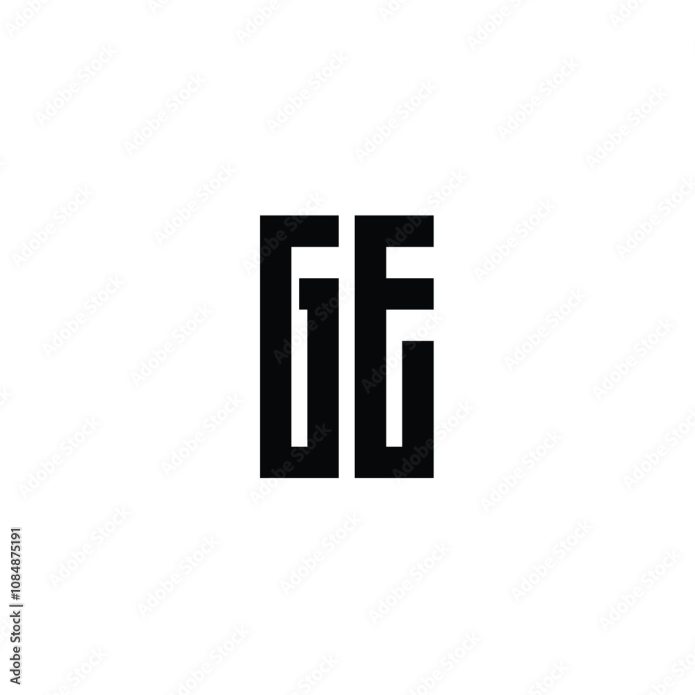 GE monogram logo design letter text name symbol monochrome logotype alphabet character simple logo GE monogram logo design letter text name symbol monochrome logotype alphabet character simple logo