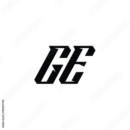 GE monogram logo design letter text name symbol monochrome logotype alphabet character simple logo