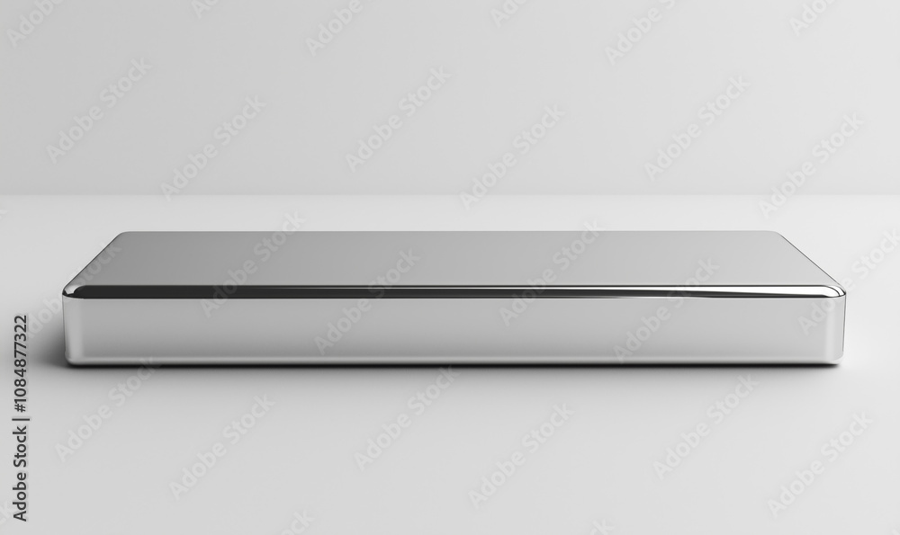 a silver box colour box for mockup on a white isolated background a silver box colour box for mockup on a white isolated background