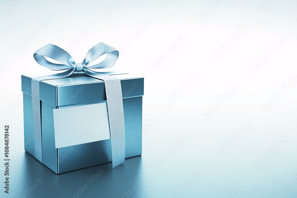 Stunning Light Blue Gift Box with Ribbon Stunning Light Blue Gift Box with Ribbon