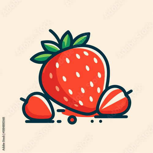 Illustration of a strawberry