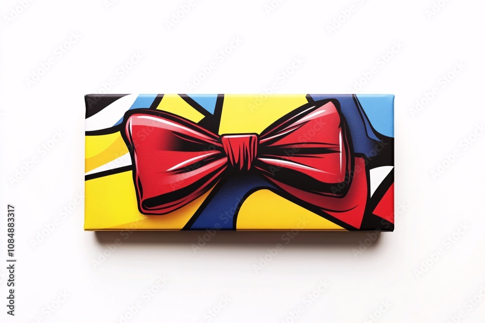 Vibrant Pop Art Bow Tie Canvas Print Vibrant Pop Art Bow Tie Canvas Print