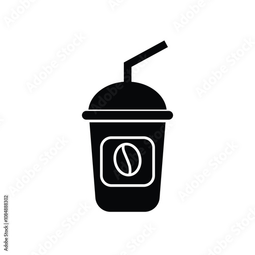 icons set of disposable paper or plastic cups. drink coffee or tea cup vector symbol. hot or cold drink mug/cup sign.