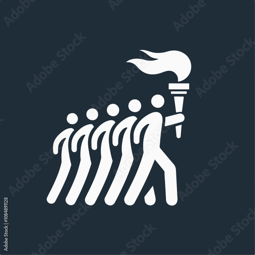 illustration of a person holding a torch