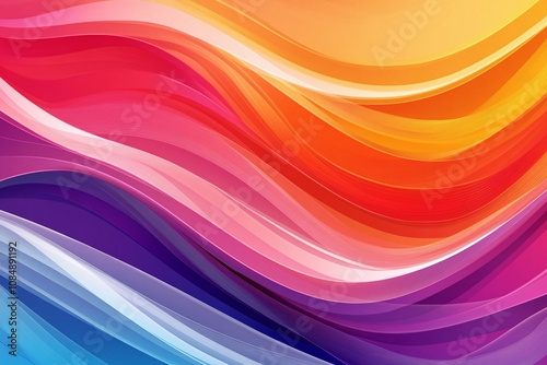 Colorful Light Trails with Glowing Neon Waves and Vibrant Energy Flow